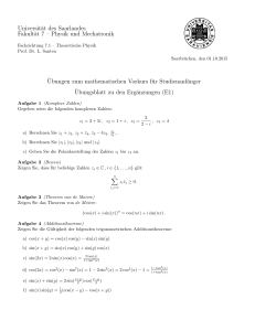 Universität des Saarlandes Fakultät 7 – Physik und Mechatronik