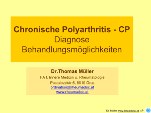 Chronische Polyarthritis – Was nun? Biologika in Therapie und Praxis