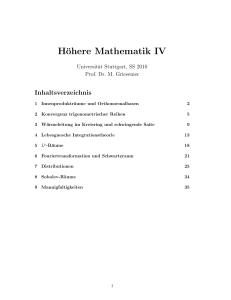 Höhere Mathematik IV - Universität Stuttgart