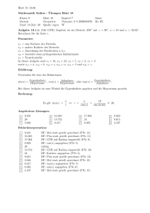 Blatt Nr 18.00 Mathematik Online - ¨Ubungen Blatt 18