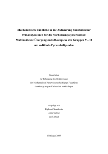 Mechanistische Einblicke in die Aktivierung bimetallischer