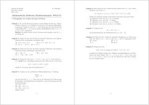 Mathematische Methoden: Funktionalanalysis WS12/13