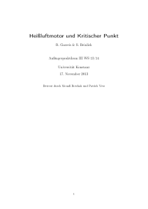 Heiÿluftmotor und Kritischer Punkt