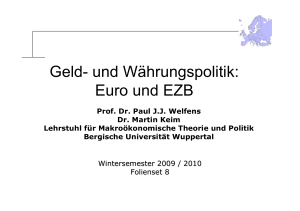 Geld- und Währungspolitik: Euro und EZB