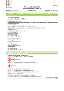 Sicherheitsdatenblatt - WestWood Kunststofftechnik GmbH