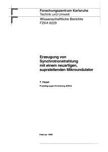 Erzeugung von Synchrotronstrahlung mit einem neuartigen