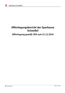 Offenlegungsbericht der Sparkasse XXX