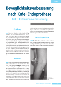 Beweglichkeitsverbesserung nach Knie–Endoprothese