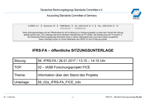 IFRS-FA – öffentliche SITZUNGSUNTERLAGE