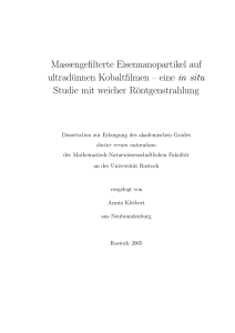 eine in situ Studie mit weicher Röntgenstrahlung