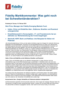 Fidelity Marktkommentar