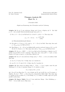 Ubungen Analysis III Blatt Nr. 4 - Mathematisches Institut der