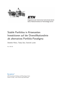 NZZ: Stabile Portfolios in Krisenzeiten