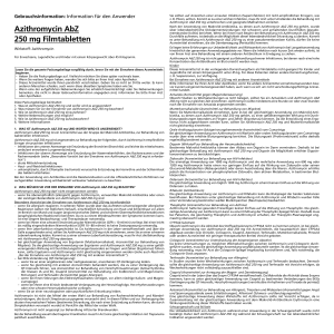 Azithromycin AbZ 250 mg Filmtabletten - medikamente-per
