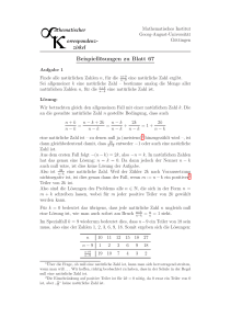 Beispiellösungen zu Blatt 67 - Mathematik an der Universität Göttingen