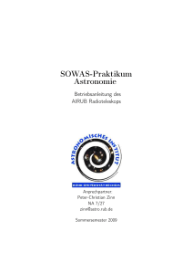SOWAS-Praktikum Astronomie - Ruhr