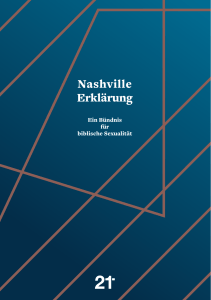 Nashville Erklärung - Netzwerk Bibel und Bekenntnis