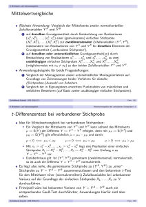 Mittelwertvergleiche t-Differenzentest bei