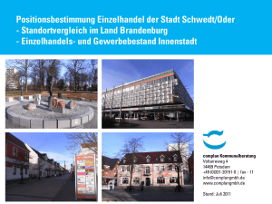 Positionsbestimmung Einzelhandel der Stadt Bad Belzig im