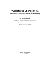 Physikalische Chemie III (L3) - Solid