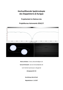 Hochauflösende Spektroskopie des Doppelsterns β Aurigae