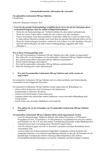 Novaminsulfon Lichtenstein 500 mg Tabletten Filmtabletten