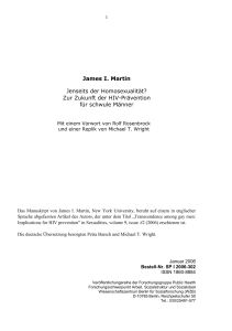 Jenseits der Homosexualität? Zur Zukunft der HIV