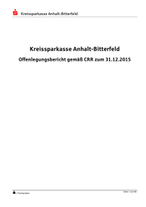Offenlegungsbericht 2015 - Kreissparkasse Anhalt