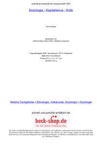 Soziologie - Kapitalismus - Kritik - ReadingSample - Beck-Shop