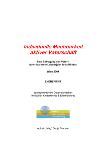 Individuelle Machbarkeit aktiver Vaterschaft