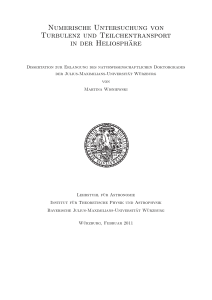 Numerische Untersuchung von Turbulenz und