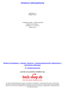 Handbuch Gattungstheorie - ReadingSample - Beck-Shop