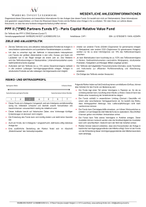 PPF II ("PMG Partners Funds II") - Paris Capital - Warburg