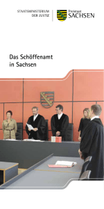 Das Schöffenamt in Sachsen - Publikationen