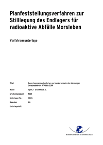 Planfeststellungsverfahren zur Stilllegung des Endlagers für