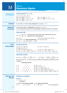 Elementare Algebra