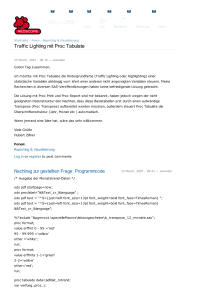 Traffic Lighting mit Proc Tabulate