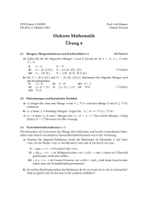 Diskrete Mathematik ¨Ubung 4