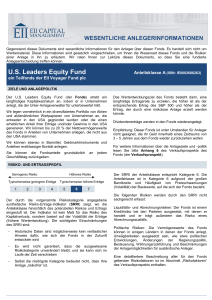 US Leaders Equity Fund - EII Capital Management, Inc.