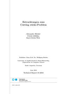 Betrachtungen zum Cutting sticks-Problem - pub H-BRS