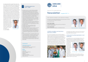 Newsletter Augenklinik Uniklinik Köln 02/2017