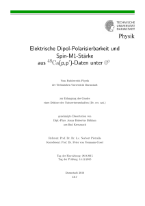 Elektrische Dipol-Polarisierbarkeit und Spin-M1-Stärke