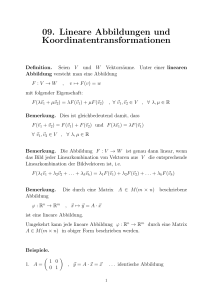 09. Lineare Abbildungen und Koordinatentransformationen