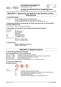 SICHERHEITSDATENBLATT kli