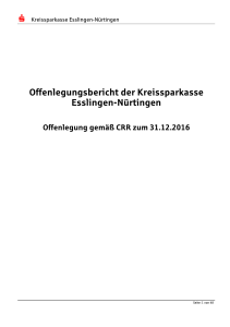 Offenlegungsbericht 2016 - Kreissparkasse Esslingen