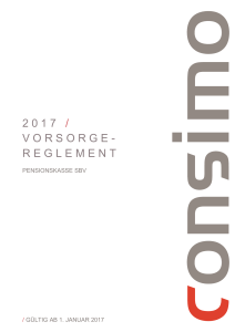 2017 / vorsorge- reglement