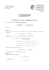 5. Tutorium zur ” Analysis II“