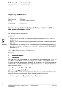 Regierungsratsbeschluss - Gesundheits