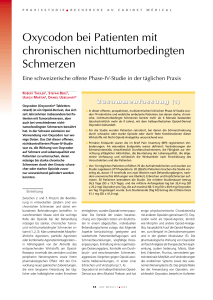 Oxycodon bei Patienten mit chronischen nichttumorbedingten