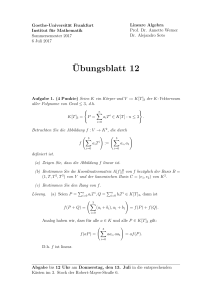 Ubungsblatt 12 - Goethe